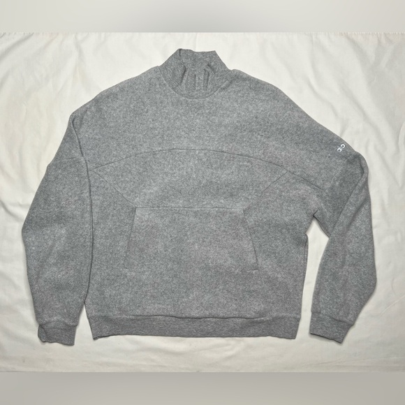 Alo Yoga Women's segment pullover Fleece sweatshirt - Dove Grey - S. - Picture 10 of 16